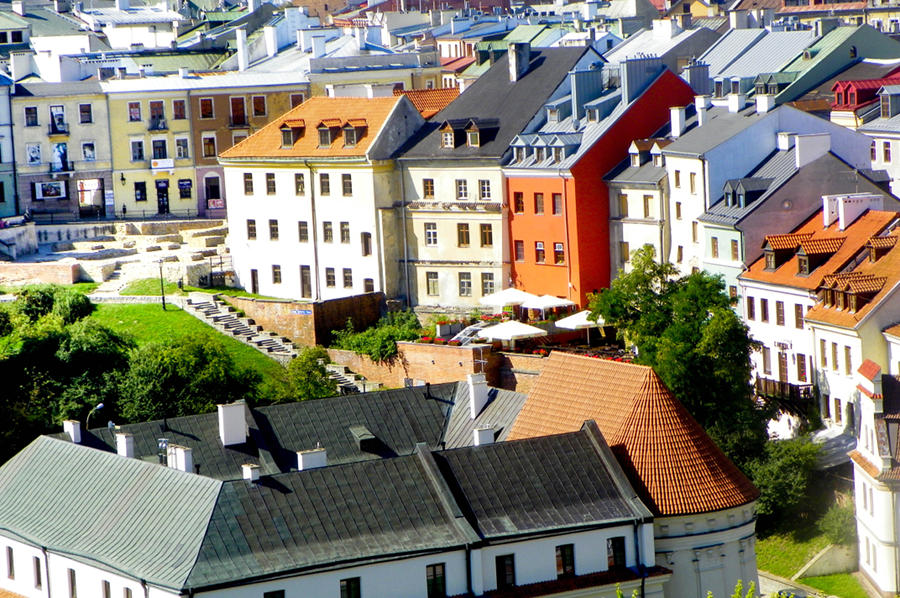 Lublin -widok z baszty na Plac Po Farze