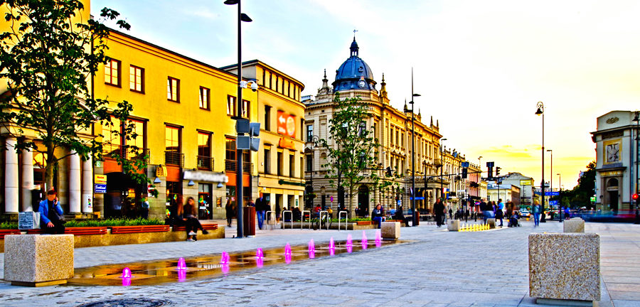 Barwne wodotryski na Krakowskim Przedmieściu