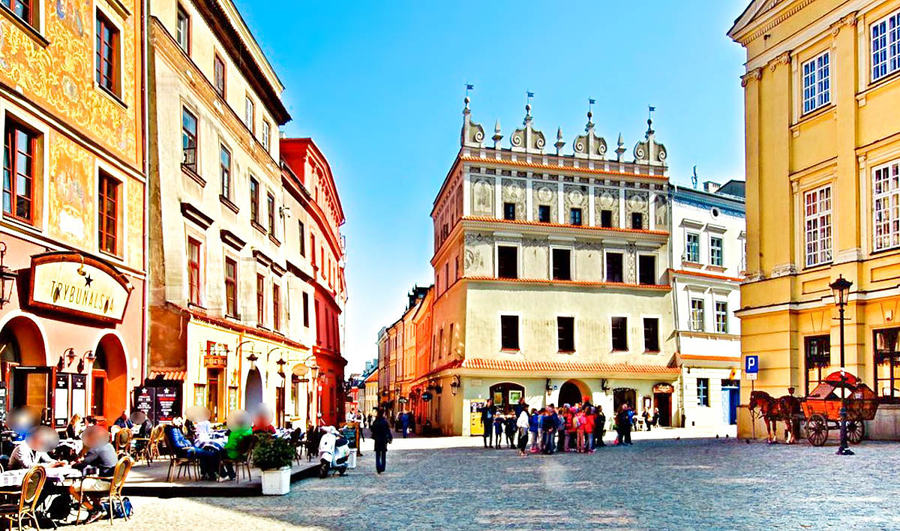Rynek w Lublinie kilometr od hotelu Lwów