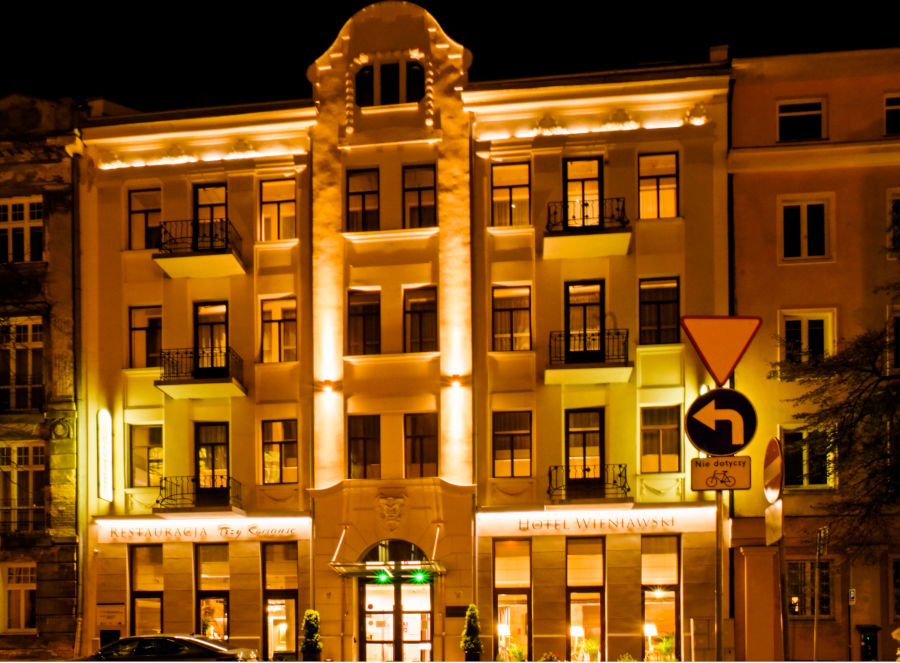 Zdjęcie nocne do galerii, Hotelu Wieniawskiego w Lublinie
