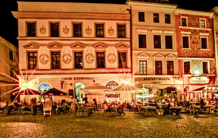 Hotel Avatary Miasta w blasku świateł Starego Miasta w Lublinie - zdjęcie do galerii