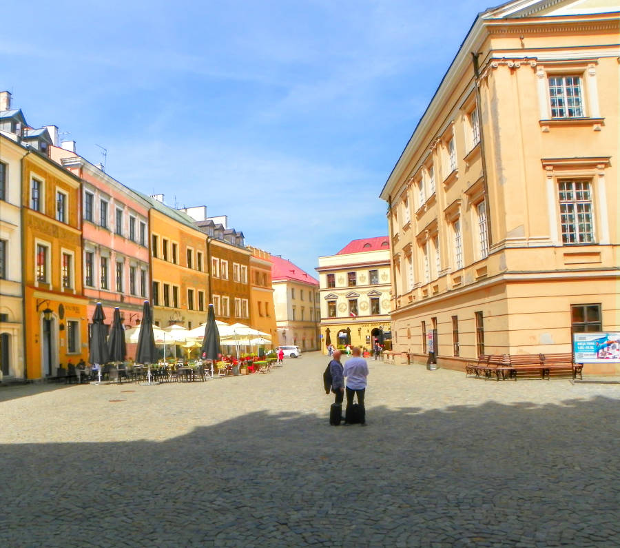 Pierzeja południowa Rynku w Lublinie i Trybunał Koronny