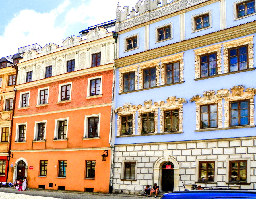 Pierzeja wschodnia Rynku Starego Miasta w Lublinie