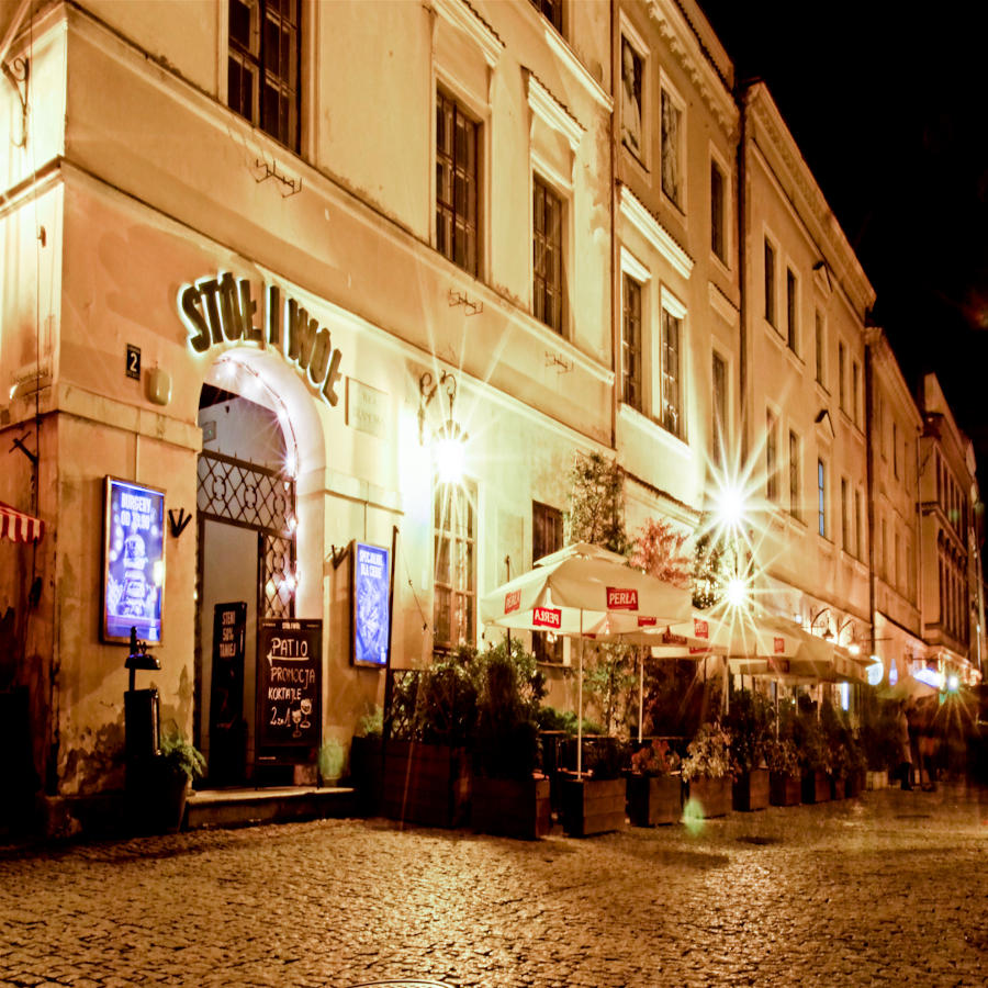 Stół i Wół menu restauracji w Lublinie ze zdjęciami Starego Miasta